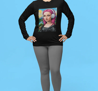 Punk Mona Lisa Long Sleeve T-Shirt Mikey Yaw