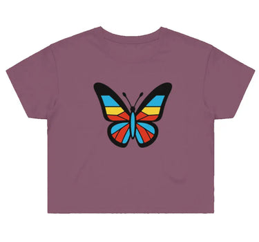 Rebirth Butterfly Women's Street Crop T-Shirt