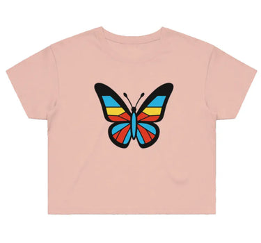 Rebirth Butterfly Women's Street Crop T-Shirt