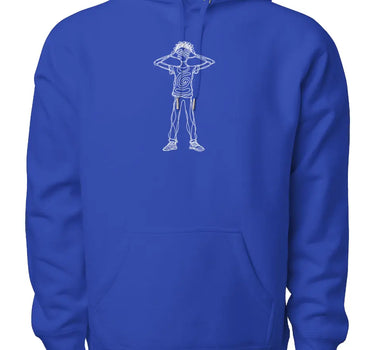 See No Chaos Scribble Line Drawing Premium Heavyweight Hooded Sweatshirt