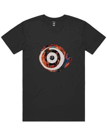 Short Sleeve Staple T-Shirt with Abstract Eye Design - Mikey Yaw