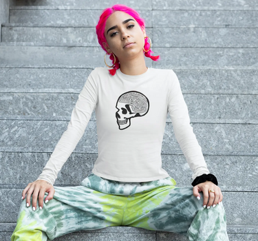 Skull Long Sleeve T-Shirt Apliiq