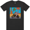 Sloth on Motorcycle Short Sleeve Staple T-Shirt Apliiq