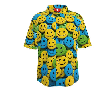 Smiley Face Button Up Shirt Contrado