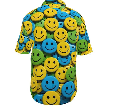 Smiley Face Button Up Shirt Contrado