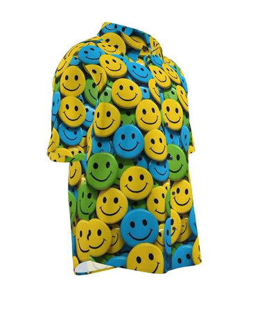 Smiley Face Button Up Shirt Contrado