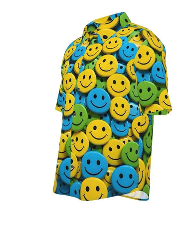 Smiley Face Button Up Shirt Contrado