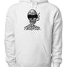Smoking Skull with Sunglasses Premium Heavyweight Hooded Sweatshirt