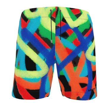 Spray Painted Lines Premium Swim Trunks Contrado