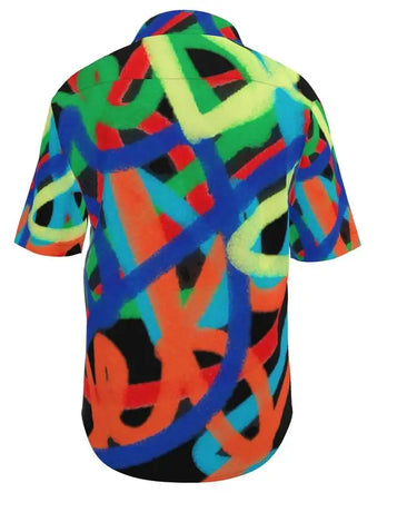 Spray Painted Multicolor Defy Button Up Shirt Mikey Yaw