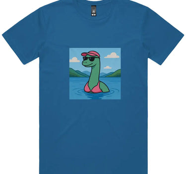 Sunbathing Loch Ness Monster Short Sleeve Staple T-Shirt