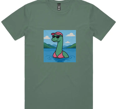 Sunbathing Loch Ness Monster Short Sleeve Staple T-Shirt