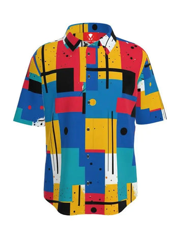 Throwback Abstract Button Down Shirt Contrado