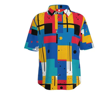 Throwback Abstract Button Down Shirt Contrado