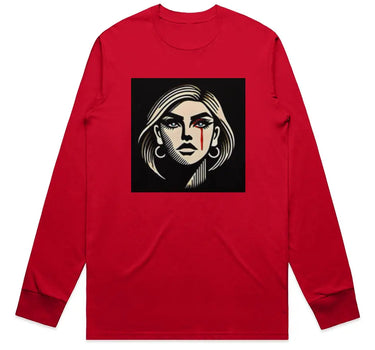 Trans Woman with Tear Staple Long Sleeve T-Shirt