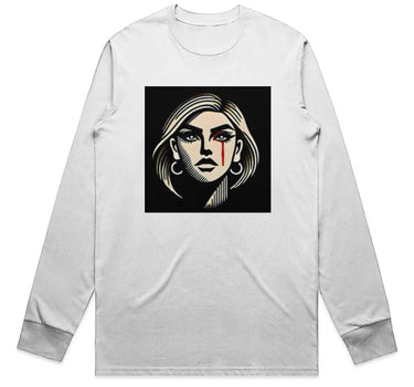 Trans Woman with Tear Staple Long Sleeve T-Shirt