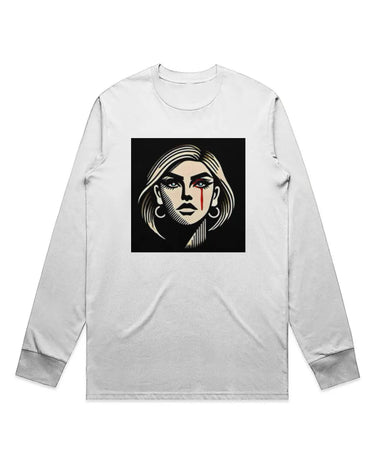 Trans Woman with Tear Staple Long Sleeve T-Shirt