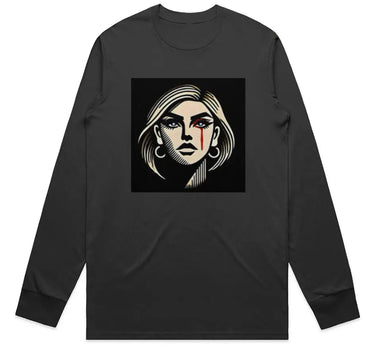 Trans Woman with Tear Staple Long Sleeve T-Shirt