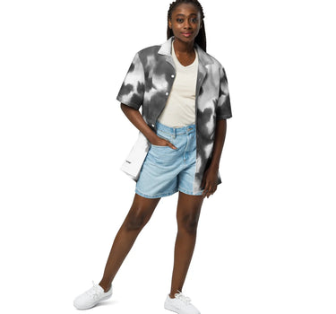 Black and White Unisex Button Down Shirt - Mikey Yaw