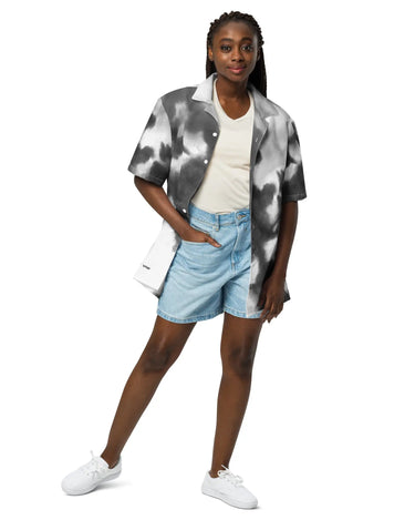 Black and White Unisex Button Down Shirt - Mikey Yaw