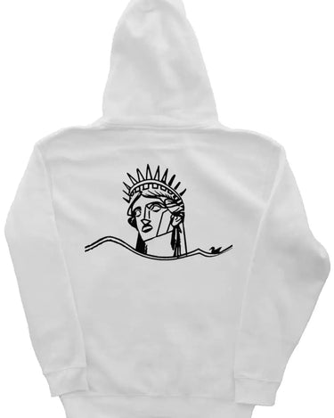 White Liberty Zipper Hoodie - Mikey Yaw