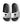 Women's White with Black Monogram Slides Mikey Yaw